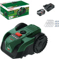 Bosch Modell, Akku-Mähroboter VISIMOW18V-100, Schnitthöhe: 20-60 mm, Schnittbreite: 16 cm, inklusive. Akku und Ladegerät, mit Ersatzmessern