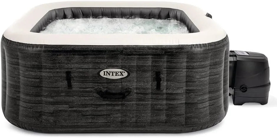 Intex Whirlpool, Maße 196 x 71cm, inklusive. Wasserenthärtungs- & Salzwassersystem, APP Steuerung & LED, 170 Massagedüsen, Heizung