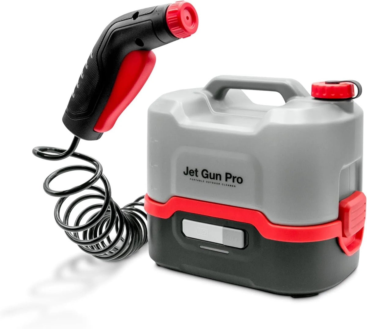 Hochdruckreiniger 8-L-Wasserbehälter 3-m-Spiralschlauch, Gewicht 2,1 Kg, Errecom JET GUN PRO, Tragbarer Akku