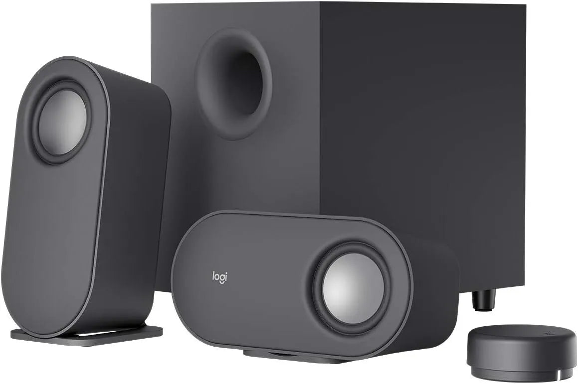 Modell Bluetooth-Computerlautsprecher mit Subwoofer und kabelloser Steuerung Z407 Logitech, raumfüllendem Sound, USB-Lautsprechern, Graphit