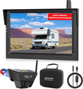 Kabellos Solar Magnetische Rückfahrkamera Funk: 1-Minuteneinrichtung Modell 1080P AUTO-VOX Rückfahrkamera, 5' Monitor, LKW, Wohnmobil, Anhänger