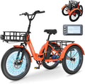 Fahrrad IP65, Geschwindigkeit 25 KM/H, 45 NM Electric Bike Mit GroßEn KöRben und Fußstützen, LCD-Display, Leistung 250W Motor Elektrofahrrad