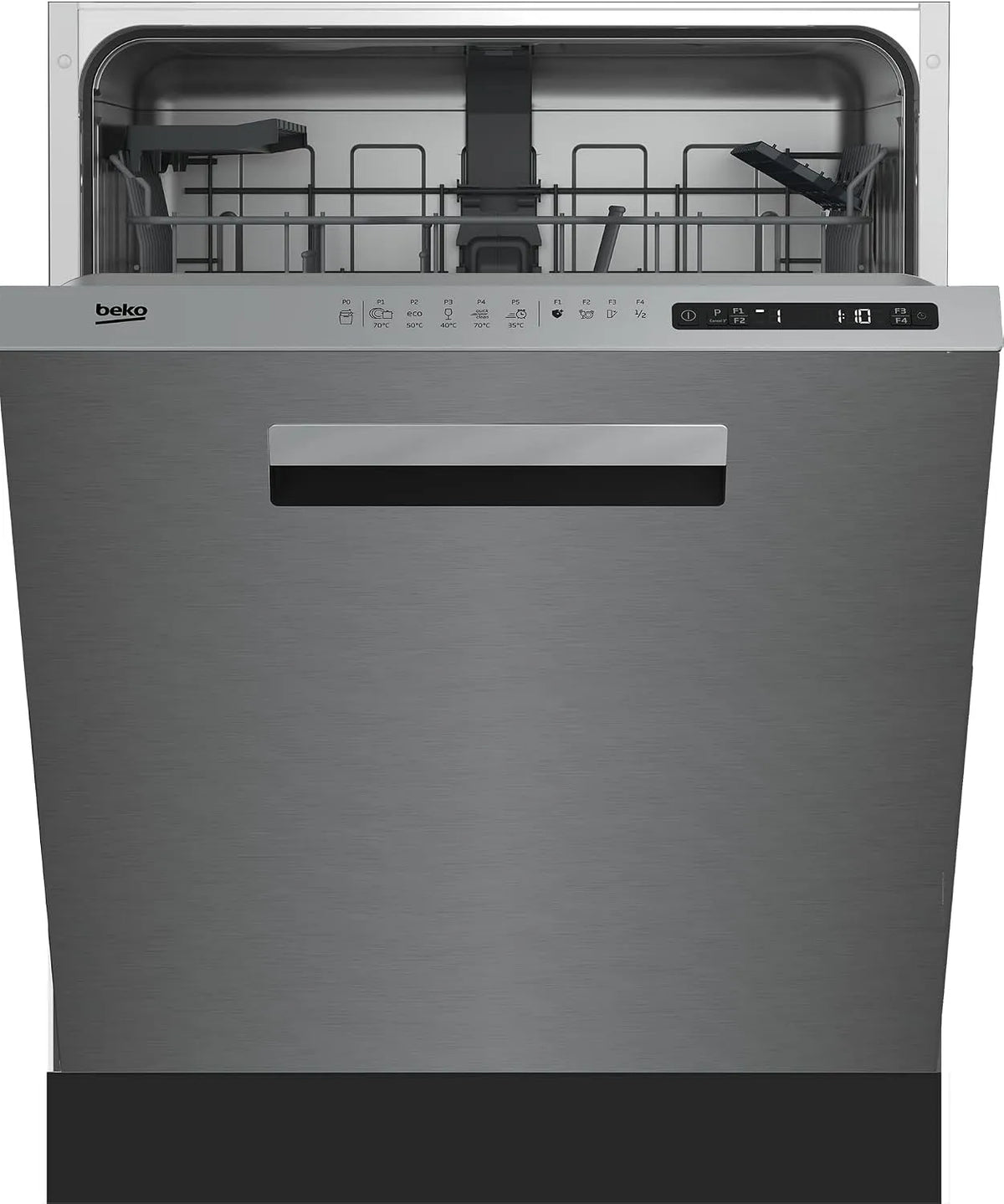 Beko Geschirrspüler BDDN25530X, Breite 60 cm, für 15 Maßgedecke, 5 Betriebsprogramme, 4 Zusatzfunktionen, 3 Spülebenen, unterbau, Watersafe+, SelfDry