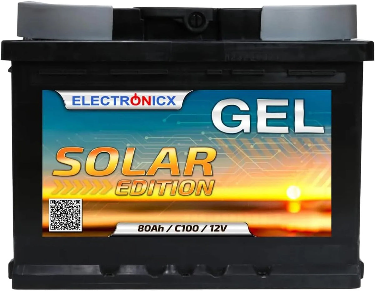 Gel-Batterie, Spannung 12 Volt 80 Ah, Van & Bootsakku, Camping, Garten, Freizeit, Electronicx GEL Versorgungsbatterie 12V 80Ah, Marine, Soundanlage