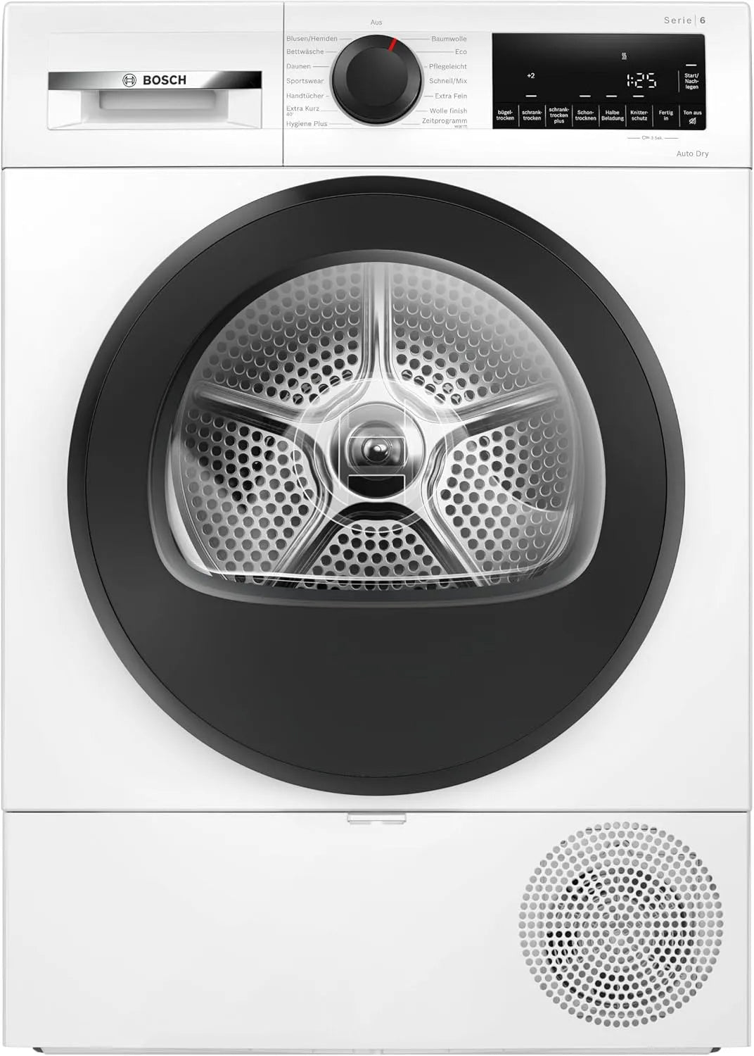Bosch Wärmepumpentrockner WQG243D41, Easy Clean Filter, Halbe Beladung Option, Sensitive-Drying-System, Innenbeleuchtung, Serie 6, 9 kg, Auto Dry