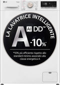 LG Waschmaschine F4R7010TSWG 1400, Serie R7, Energieklasse A -10%, Frontbeladung, WLAN, Weiß, AI DD 10 kg, TurboWash 360, Dampf auf 7 Programmen