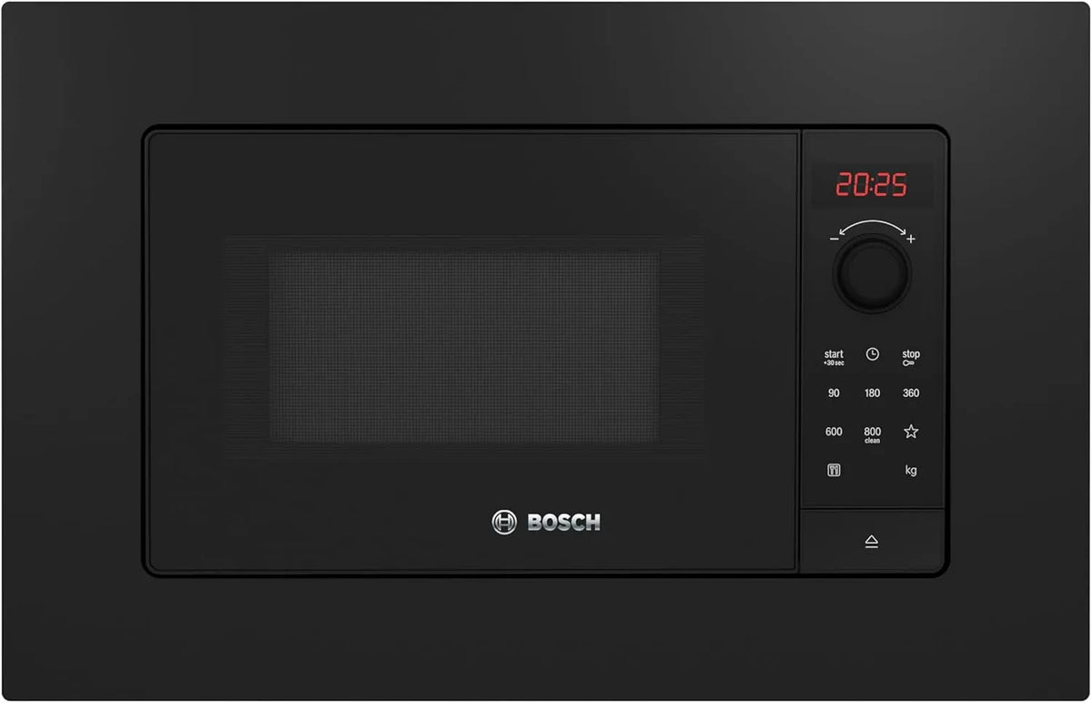 Bosch Mikrowelle BFL623MB4, Serie 2 Einbau, Maße 38 x 60 cm, Fassungsvermögen 20 L, Leistung 800W, AutoPilot 7 Betriebsprogramme, QuickStart
