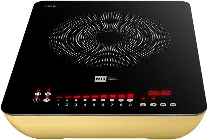 Induktionskochfeld, mit 2300 Watt, sand, SCHOTT CERAN Kochfeld, Timer, Miji Star 3 ECO Trend, 9 Stufen, Slide-Touch Control