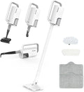 Dampfreiniger, Aufheizzeit: 15 s, 2 Dampfstufen, Upright, Handgerät mit abnehmbarem Reiniger, Zubehörteile und Mikrofaserpads, Ideal für Alle Böden