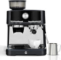 Espressomaschine, Integrierte Kaffeemühle 30 Stufen, Fassungsvermögen 1,5L Tank, Leicht zu reinigen, halbautomatisch 20 bar, Siebträger 58mm