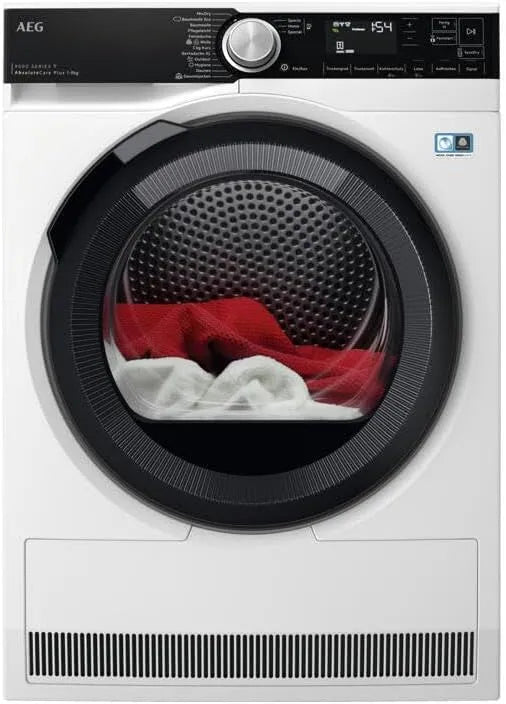 AEG Wärmepumpentrockner 9000 3D-Scan, WiFi, Serie, Punktgenaue Trockenergebnisse mit Restfeuchteermittlung, Trommelbeleuchtung