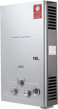 Warmwasserbereiter, Fassungsvermögen 16L Outdoor Gas Propan Durchlauferhitzer mit Digital-Anzeige, Tankless Gasdurchlauferhitzer, Camping