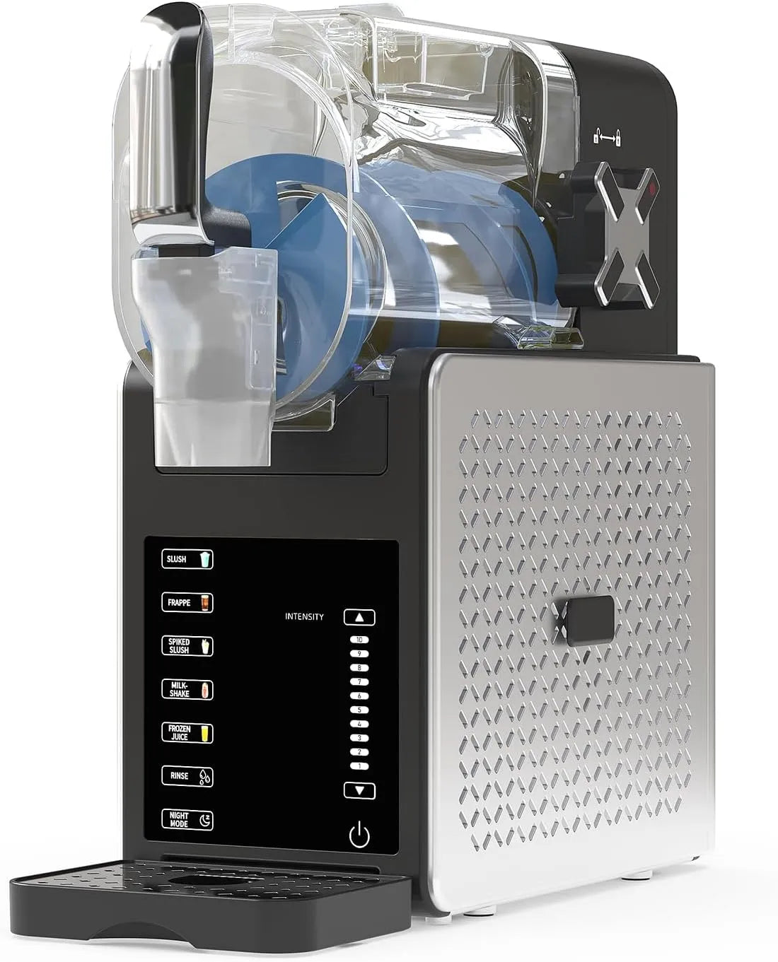 Slushmaschine, Slushy Maschine Für Zuhause Mit 5 Automatikprogrammen, Slushie Machine, LED Display, Selbstreinigung, Margaritas, Smoothies