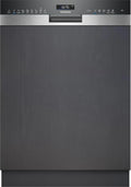 Siemens Geschirrspüler SN55ES12CE iQ500, Teilintegrierte Spülmaschine, Made in Germany, Besonders leise, autoOpen dry, Innenlicht, Breite 60 cm