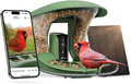 Kamera 1080P, Wireless Futterstation mit Farbnachtsicht, Automatisch Vogelaufnahme, Solarbetrieb, Birdfy 2 Base Vogelfutterhaus mit und App