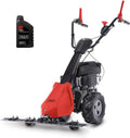 Scheppach Rasenmäher BMS196-88 30-60mm 196ccm, Schnittbreite 880mm, 5,7 PS, geeignet für Flächen bis 3000m², inklusive. Motoröl, Benzin Balkenmäher