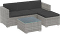 Modell GGF005G05 SONGMICS Gartenmöbel-Set, Terrassenmöbel, Outdoor, Lounge-Set, Farbe Grau, Balkonmöbel aus PE-Polyrattan, Ecksofa