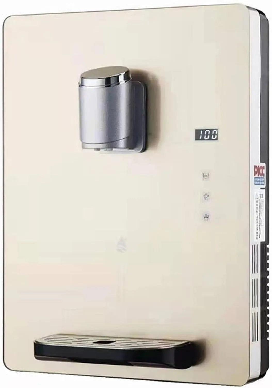 Wandmontierter, netzbetriebener Wasserspender mit intelligenter Trinkwasserfunktion, elektronischer Kindersicherung, Beige, 330 l/h