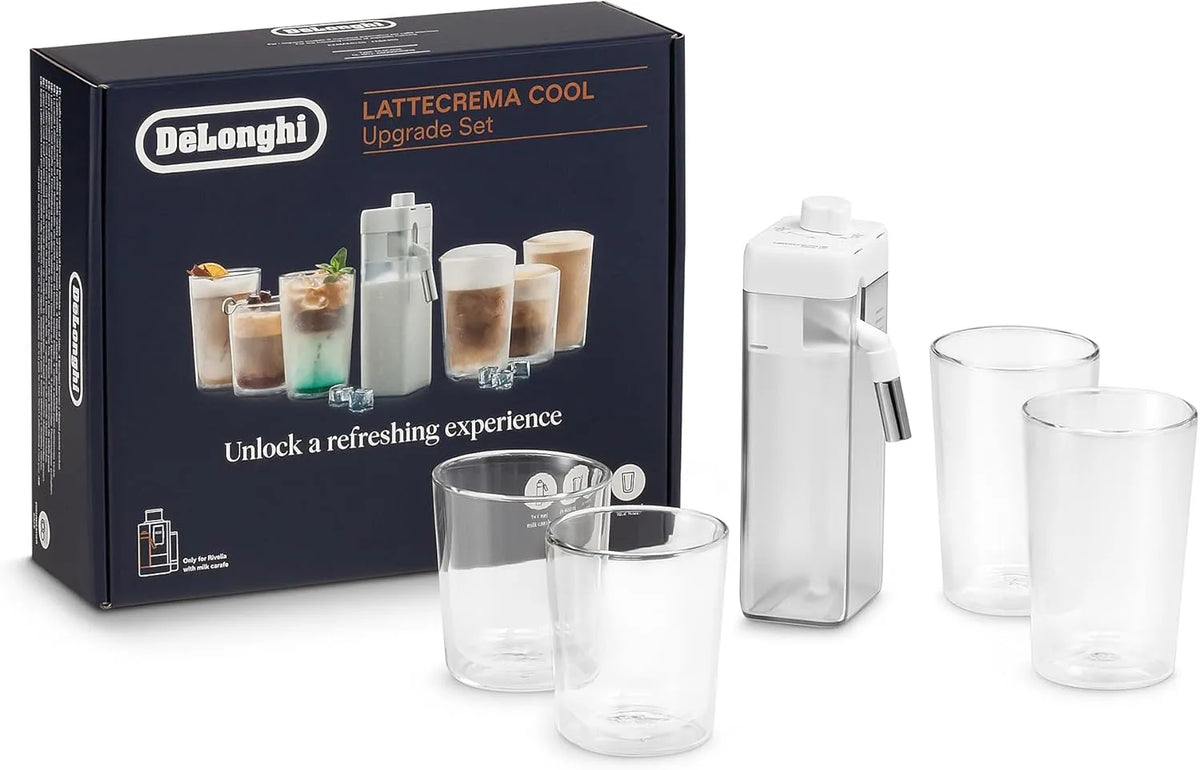 De'Longhi Modell, & DLSC032 EXAM440.55 ECAM630.55, &, 6 kalte Rezepte, 4 Thermogläser, Fassungsvermögen 400ml & 480ml, Rezeptbuch
