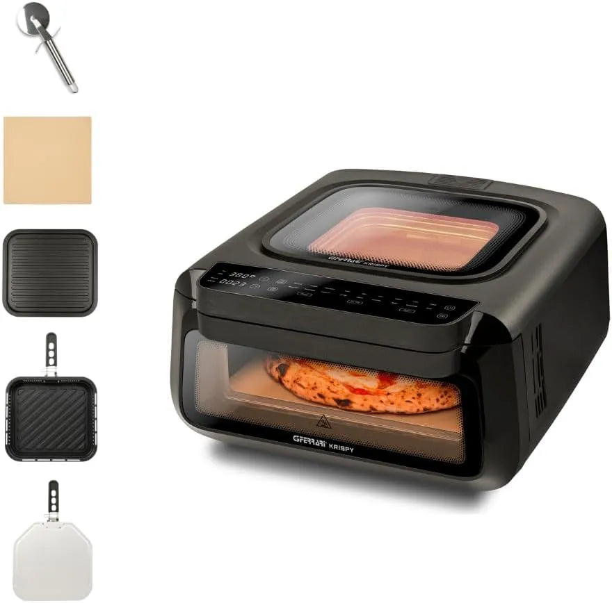 Heißluftfritteuse G10225, G3 Ferrari Krispy Pizzaofen und, Leistung 2100 W, Fassungsvermögen 13 L, bis 380 °C, digitales Display mit 18 Programmen