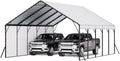 Vevor Carport, Lagerzelt mit stabilem Rahmen und Dach, Mehrzweck-Garagezelt für Pickup, LKW und Traktoren, Maße 5,8x7,45x3,77 m, Boot