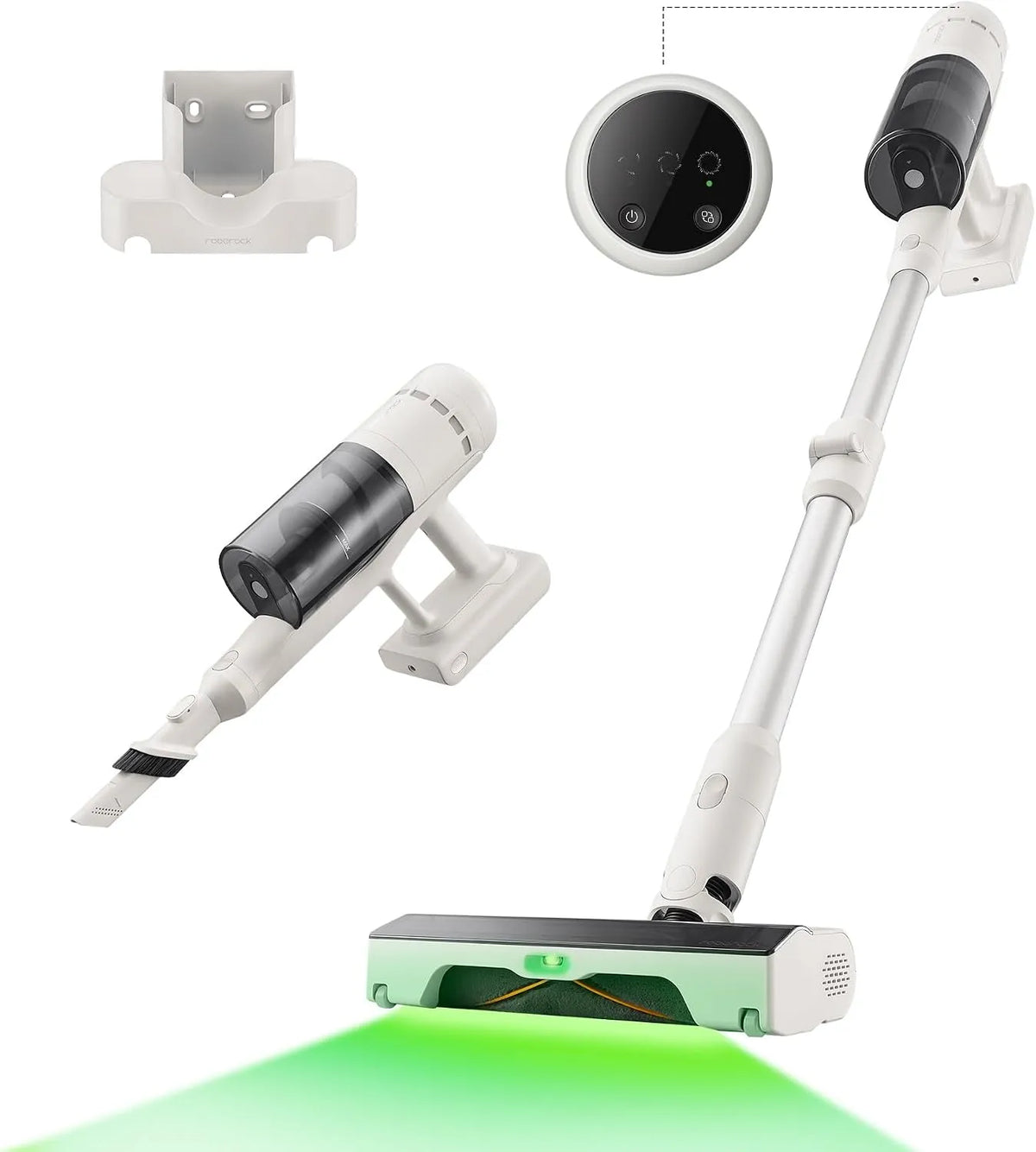 Roborock Staubsauger H60 115AW 60Min, 90° Flexibles Rohr, kabelloser, Saugleistung, Laufzeit, Stauberkennung-LED, HEPA-Filtration