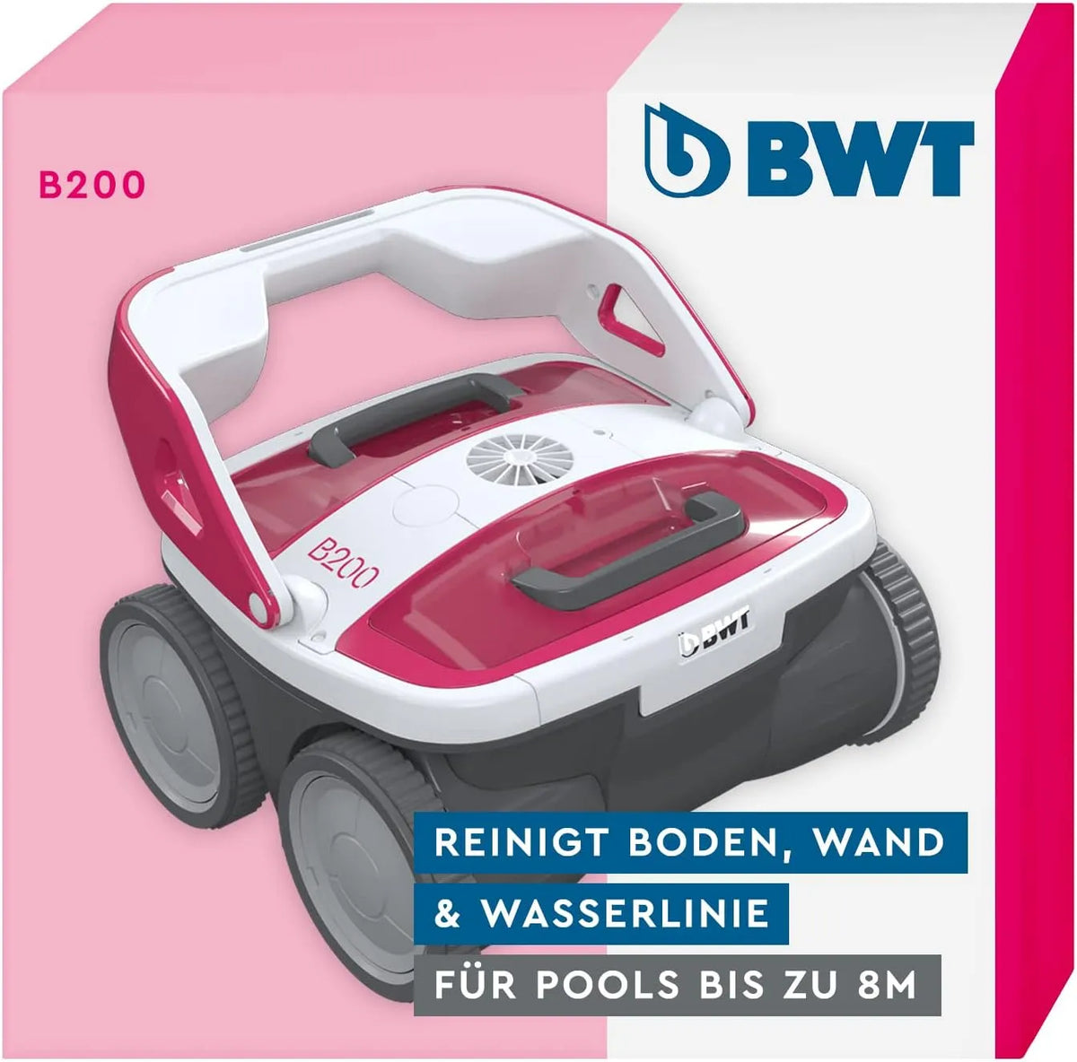 Pool B200 BWT, Roboter, Filterleistung, Einfach Zu Reinigen, Wand & Wasserlinie Für Pools Bis 8 m, Optimale Reinigung Von Boden