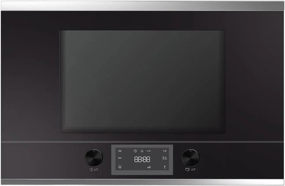 Mikrowelle MR6330.0S2 Küppersbusch Einbau, Glas, Metall, Design-Kit Black Chrome beiliegend, in Schwarz