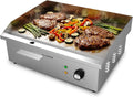 Grill, KLAMER Elektrogrill Edelstahl 3000W, XL Grillplatte 54,5x38,5 cm, Tischgrill Elektrisch 50–300°C, Eisengrillplatte, Spritzschutz