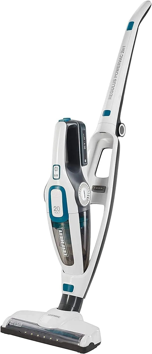 Staubsauger 2in1 Leifheit Akku, Regulus PowerVac für bis zu 40 min kabelloses Staubsaugen, Akkustaubsauger mit Handstaubsauger und 20V Akku