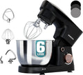Küchenmaschine 10einstellbare Heinrich´s, XL 6L Edelstahlschüssel, Teigmaschine, Knethaken, Schneebesen, geräuscharm, Leistung 1500W Küchengerät