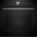Bosch Backofen HRG7764B1 iQ700, 4D Heißluft, Made in Germany, Bratenthermometer, Farb-Touch-Screen, in Schwarz, Maße 60 x 60 cm, Air Fry, Assist