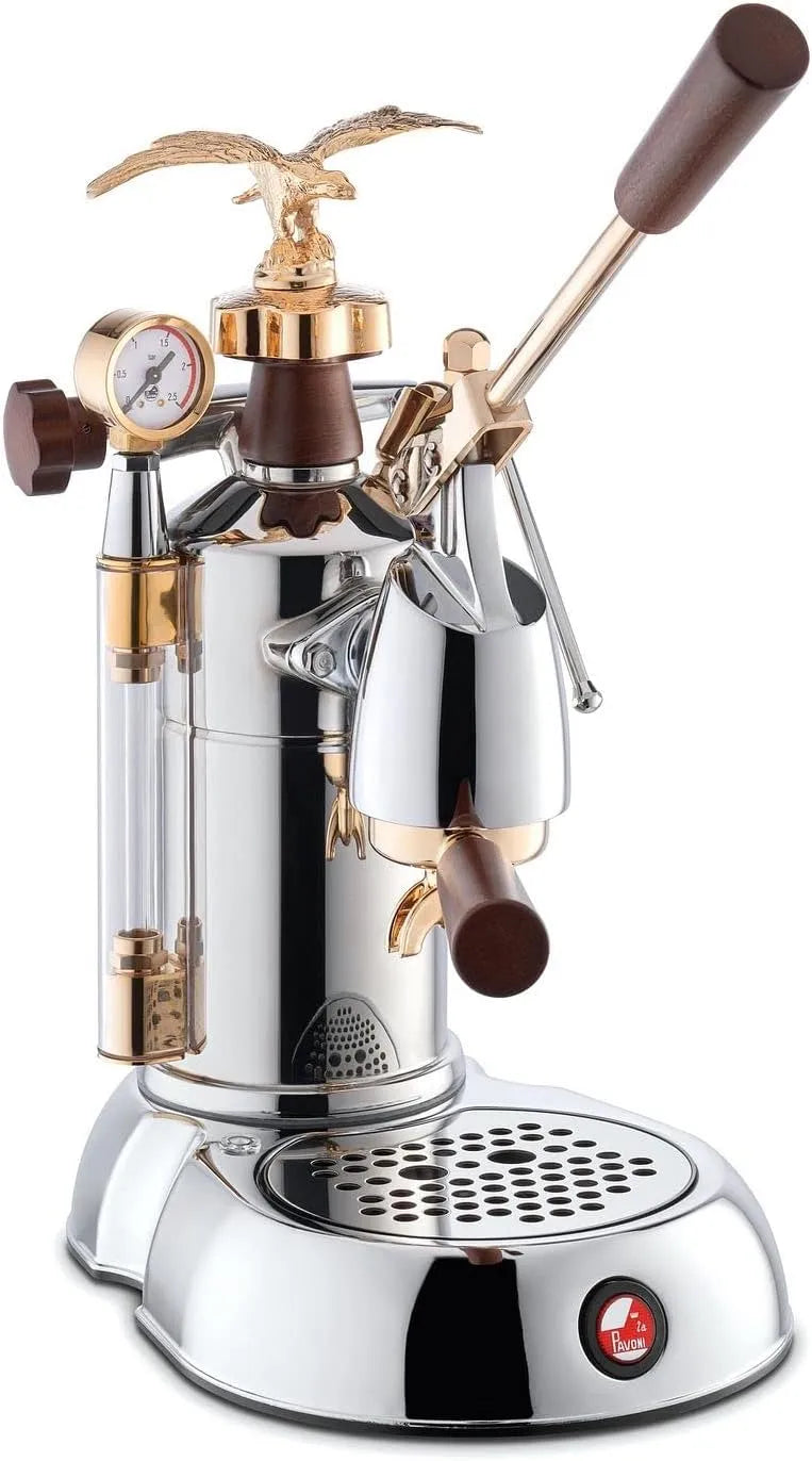 Kaffeemaschine, La Pavoni Handhebelmaschine Expo 2015 Gold-Chrom