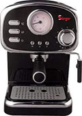 Espressomaschine, Leistung 1100 W, Pumpe Made in Italy, Cappuccino Dampfdüse, 15 bar, Wassertank 1,25 l abnehmbar, in Schwarz