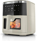Bosch Heißluftfritteuse MAF671C0, Serie 6, XXL Air Fryer, 7,2 L Fassungsvermögen, 7 voreingestellte Programme, creme, beleuchtetes Sichtfenster