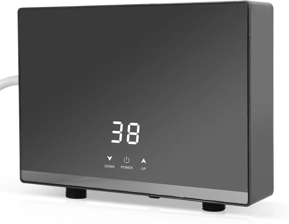 Warmwasserbereiter Farbe Schwarz-5500W, ohne Duschset, Leistung 5500W 220V Mini Instant Durchlauferhitzer Tankless für Badezimmer Küche