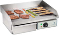 Grill RCEG-55, Maße 55x35 cm, glatt, Silber, Royal Catering Grillplatte elektrisch Elektrogrill Gastronomie Tischgrill Edelstahl, 3000 W, 30-300°C