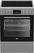Beko Backofen FBM67320XS, Breite 60 cm, Fassungsvermögen 72 l Volumen, 8 Heizarten, freistehender Herd, Dampfreinigung SteamShine, Multifunktionsofen