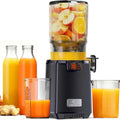 Entsafter LINKChef, 130 mm große Öffnung, 1,8 L Kapazität, Leistung 250W Elektrischer Juicer mit Rücklauffunktion, Slow Juicer, Gemüse und Obst, Leise